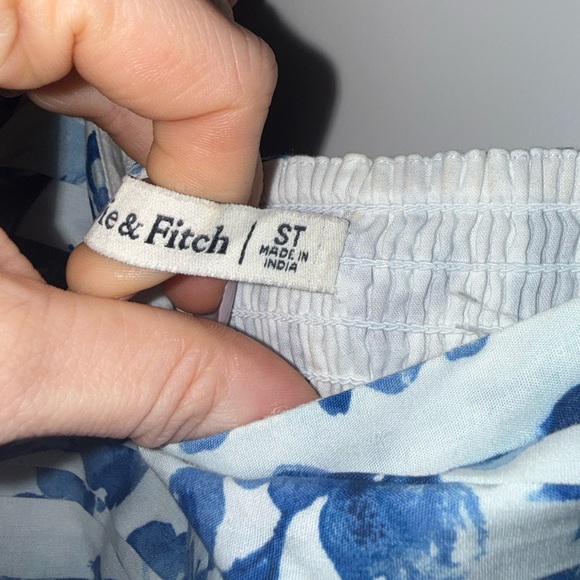 Like-new! A & F Blue Floral Puff-Sleeve Women’s Dress - Picture 6 of 10